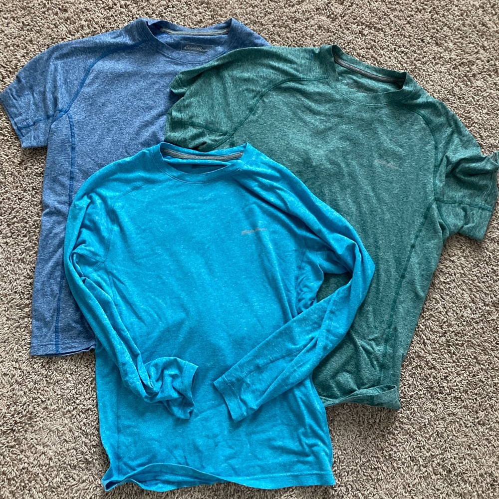 Eddie Bauer motion shirts (3!) running hiking active wear